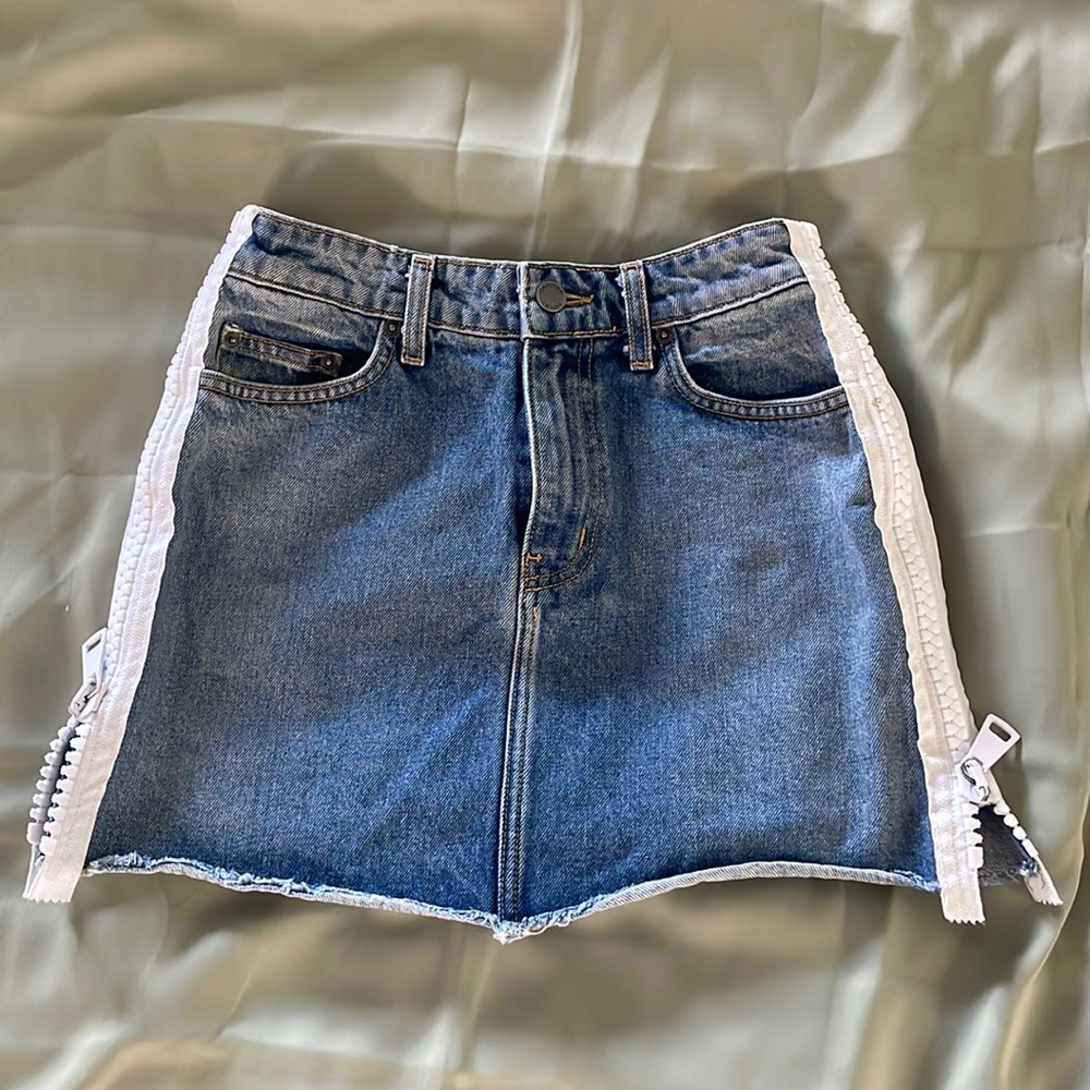 Carmar Jean Skirt with side zippers SMALL